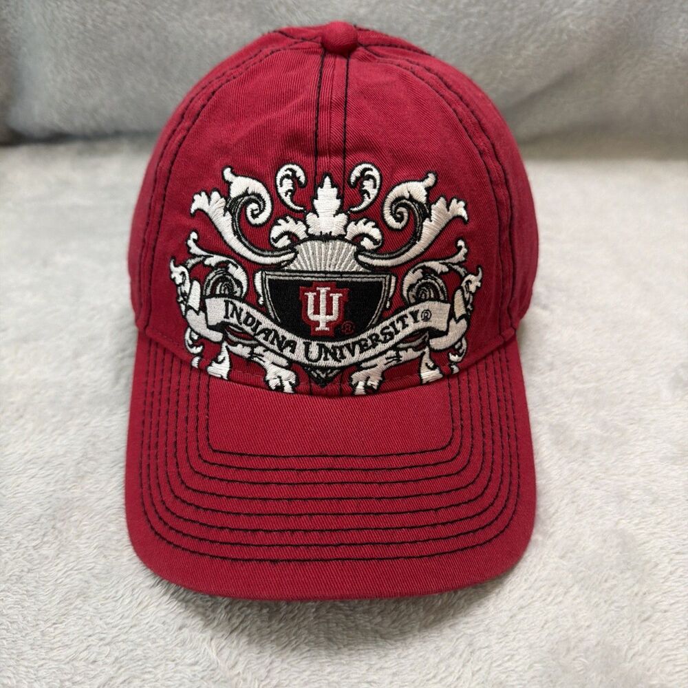 Indiana Hoosiers NCAA by Signatures Hat Red Crest Strapback NWT IU